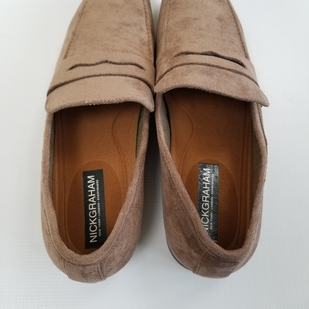 Nick Graham Faux Suede Penny Loafers Shoes 10M NIB - Picture 4 of 9
